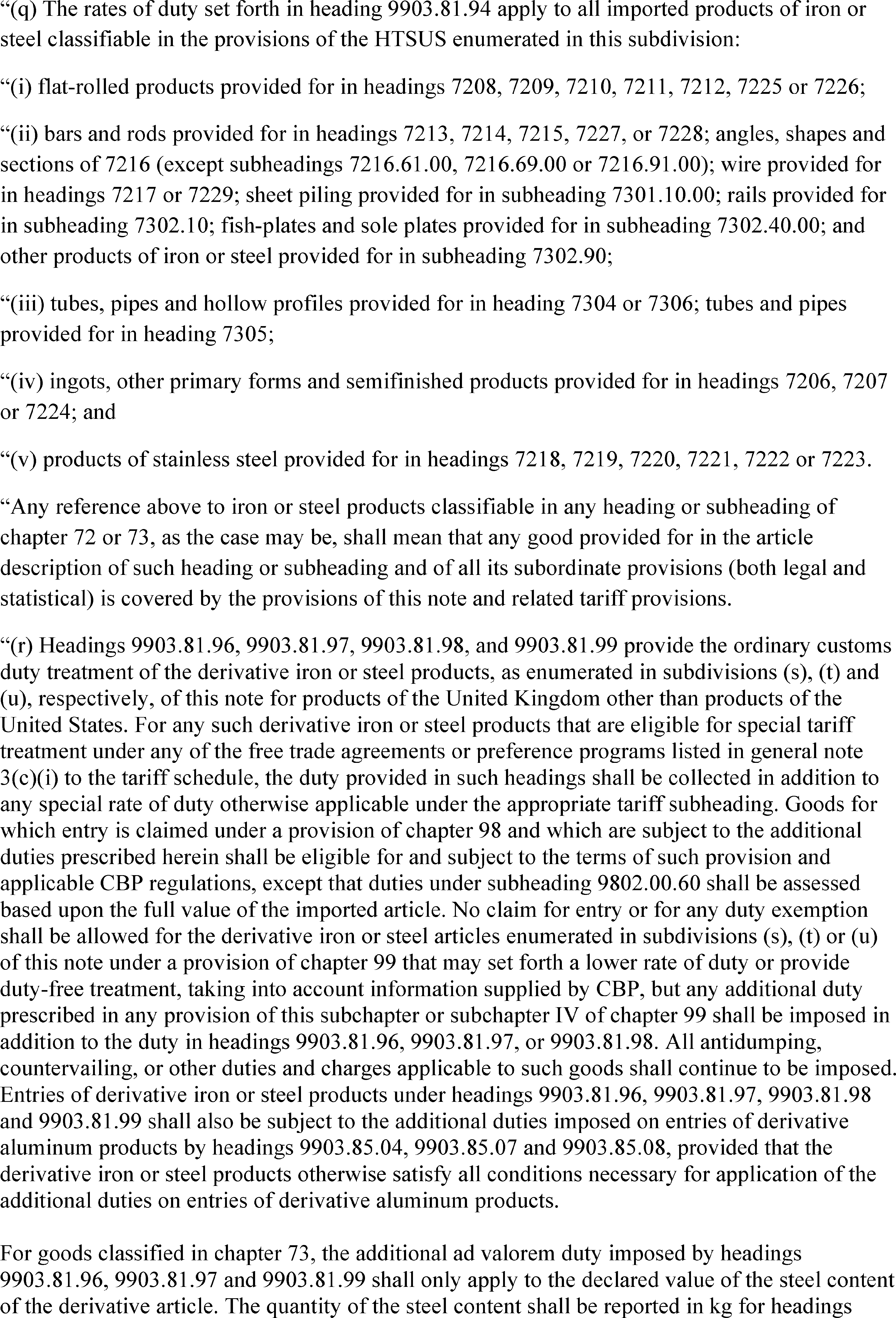 Federal Register :: Adjusting Imports of Aluminum and Steel