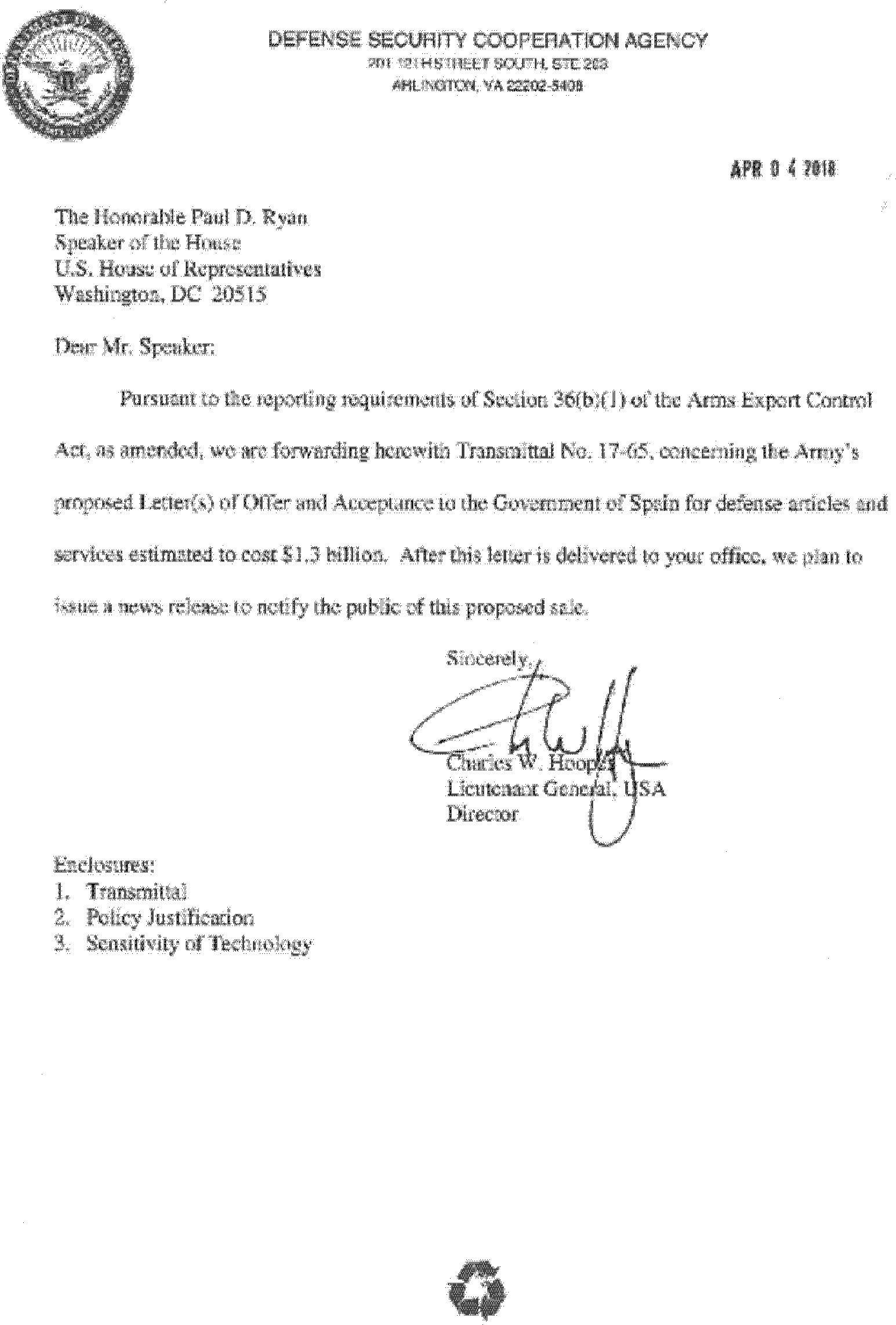 Federal Register :: Arms Sales Notification