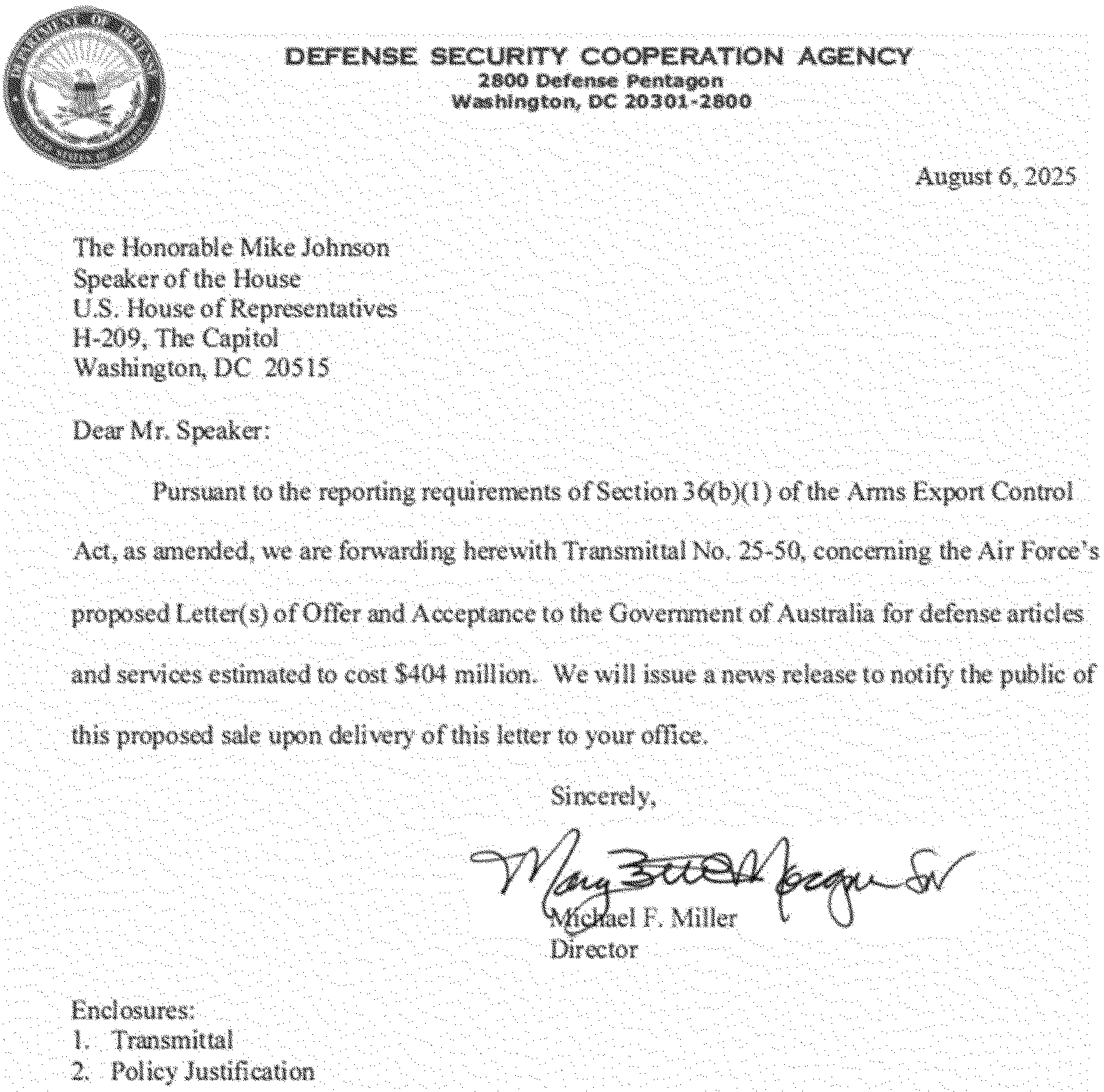 Federal Register :: Arms Sales Notification