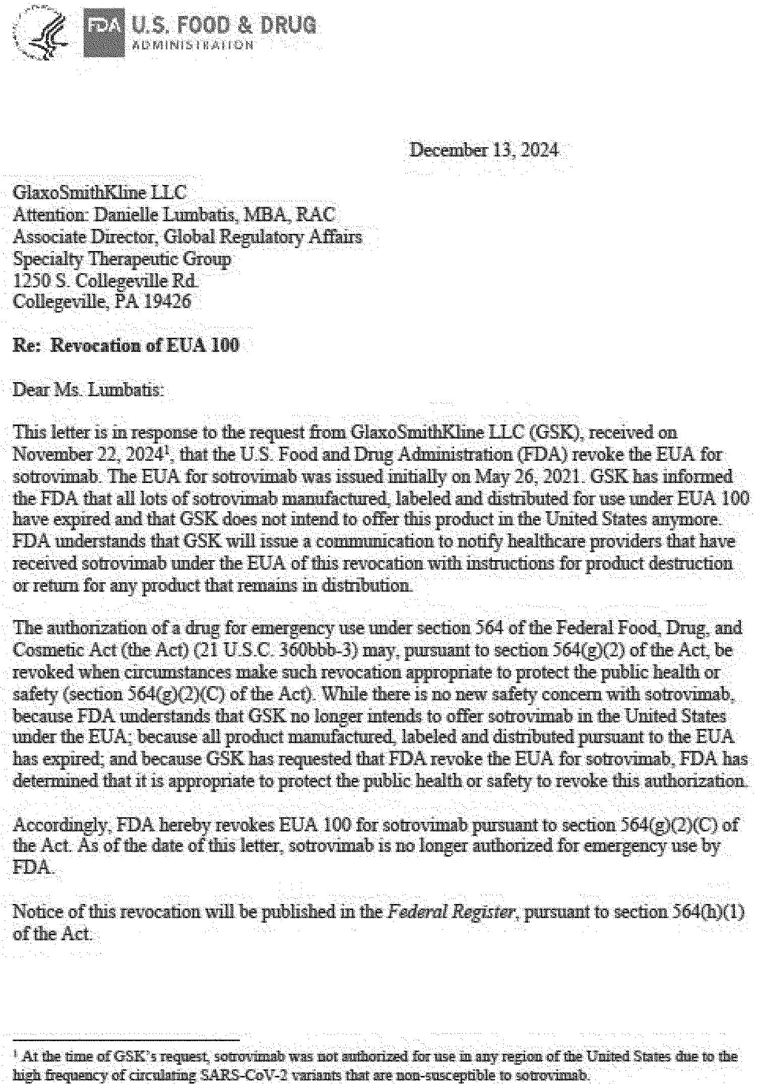 fda warning letter bpc-157 unapproved new drug Federal Register :: Revocation of Emergency Use of a Drug Product During  the COVID-19 Pandemic; Availability