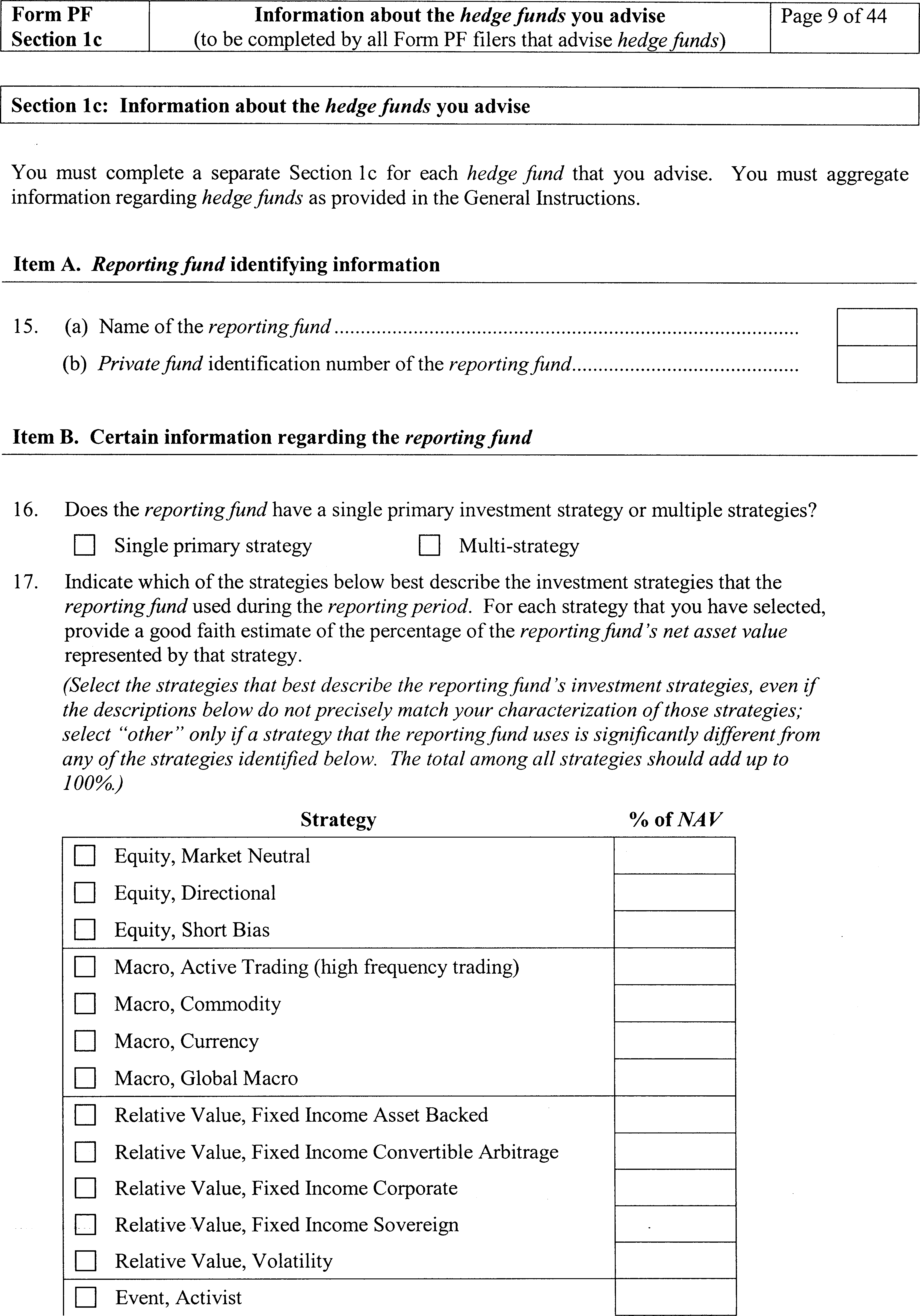 Federal Register :: Reporting by Investment Advisers to Private Funds and  Certain Commodity Pool Operators and Commodity Trading Advisors on Form PF