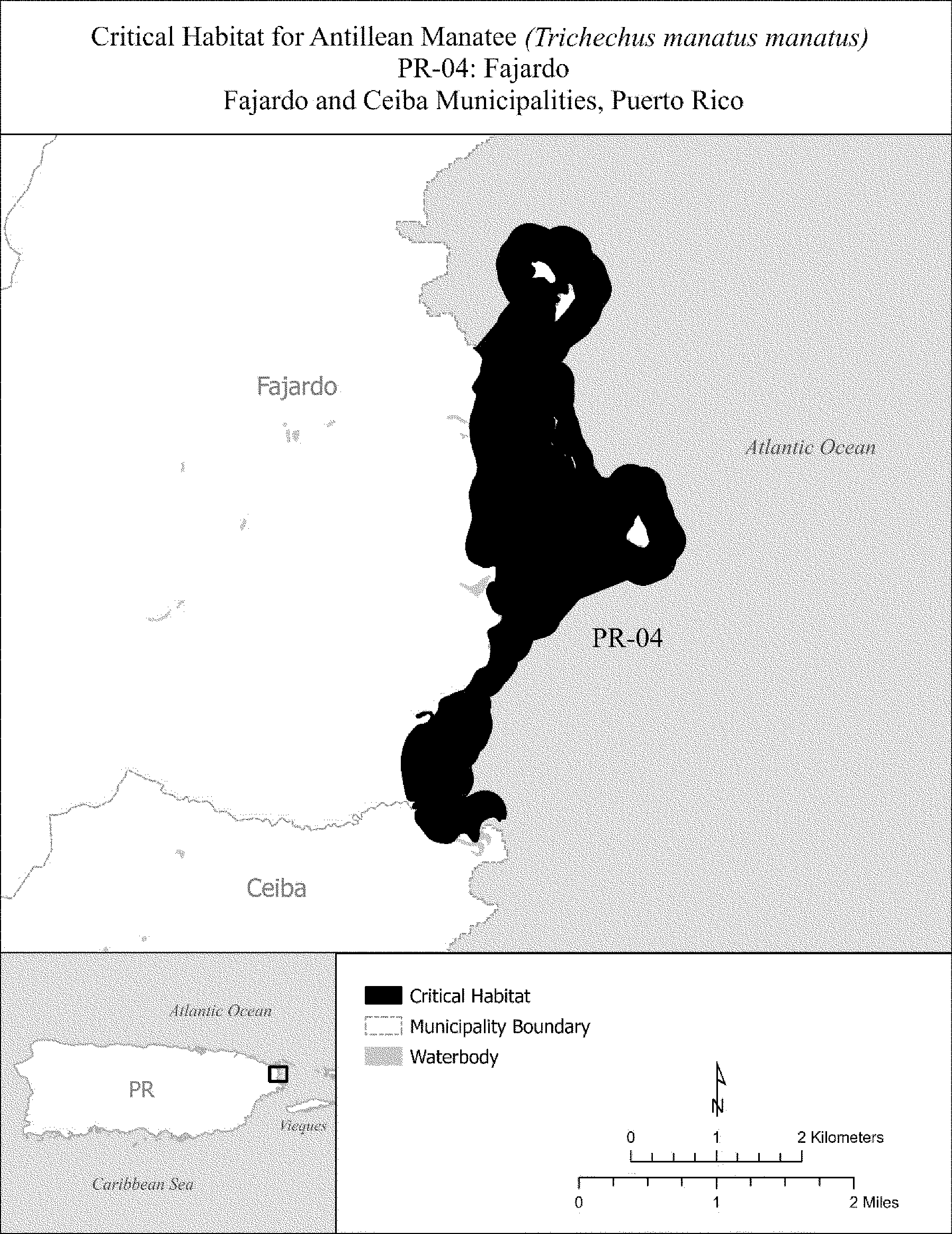 Federal Register :: Endangered and Threatened Wildlife and Plants; Critical  Habitat Designations for Florida Manatee and Antillean Manatee, image size:1798x2329