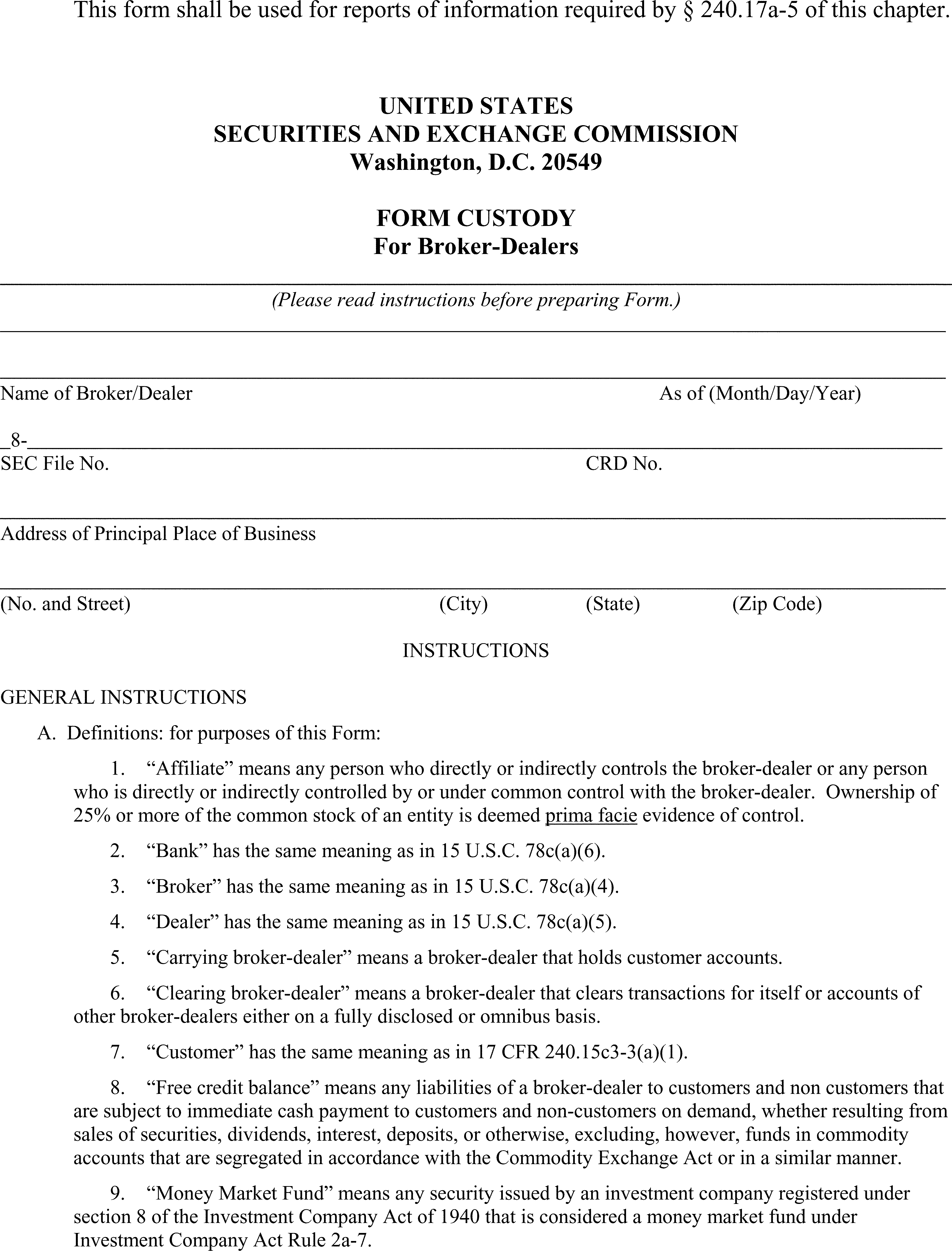 Federal Register :: Broker-Dealer Reports