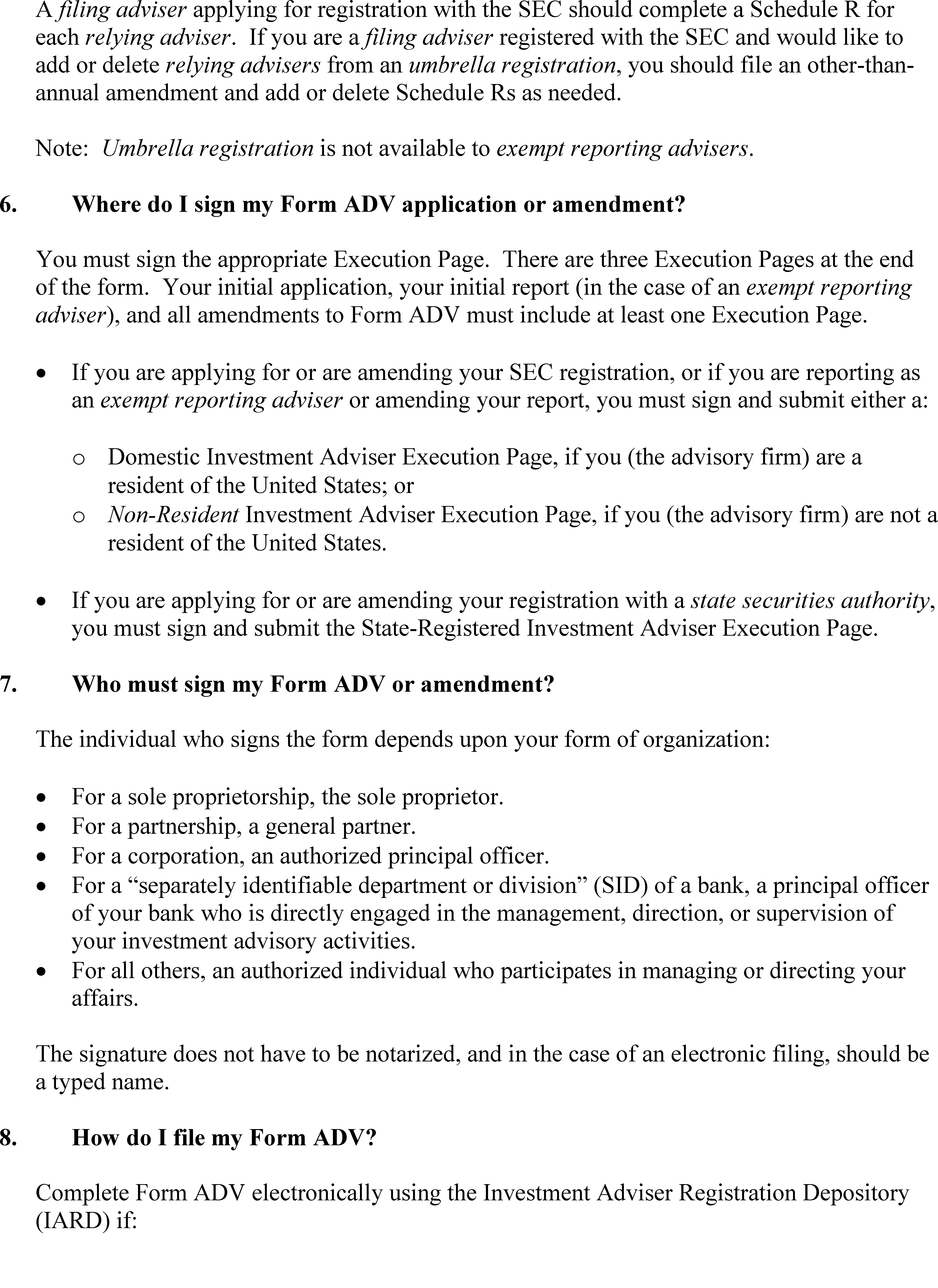 Federal Register :: Form ADV and Investment Advisers Act Rules