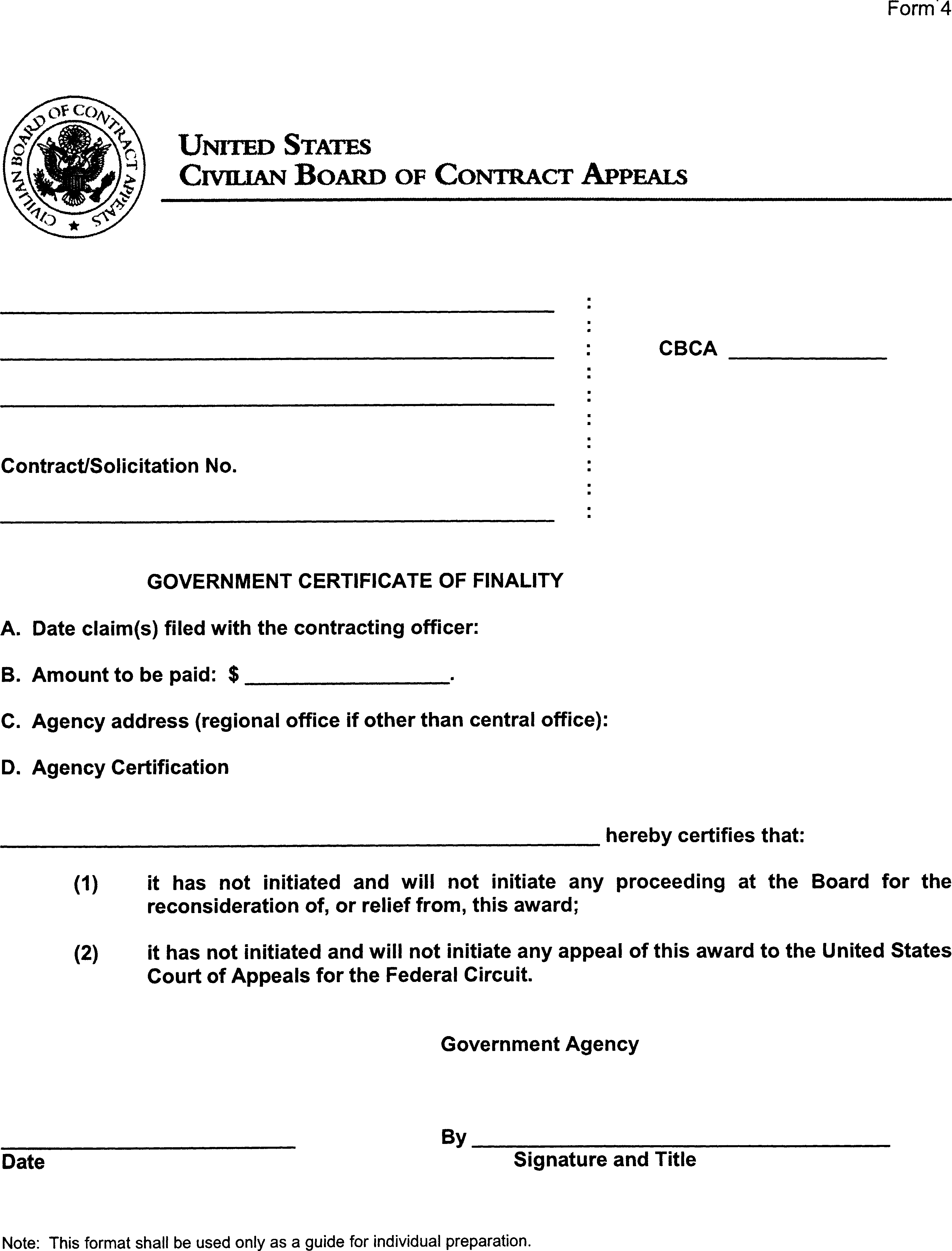 Federal Register :: Board of Contract Appeals; BCA Case 2006-61-1 