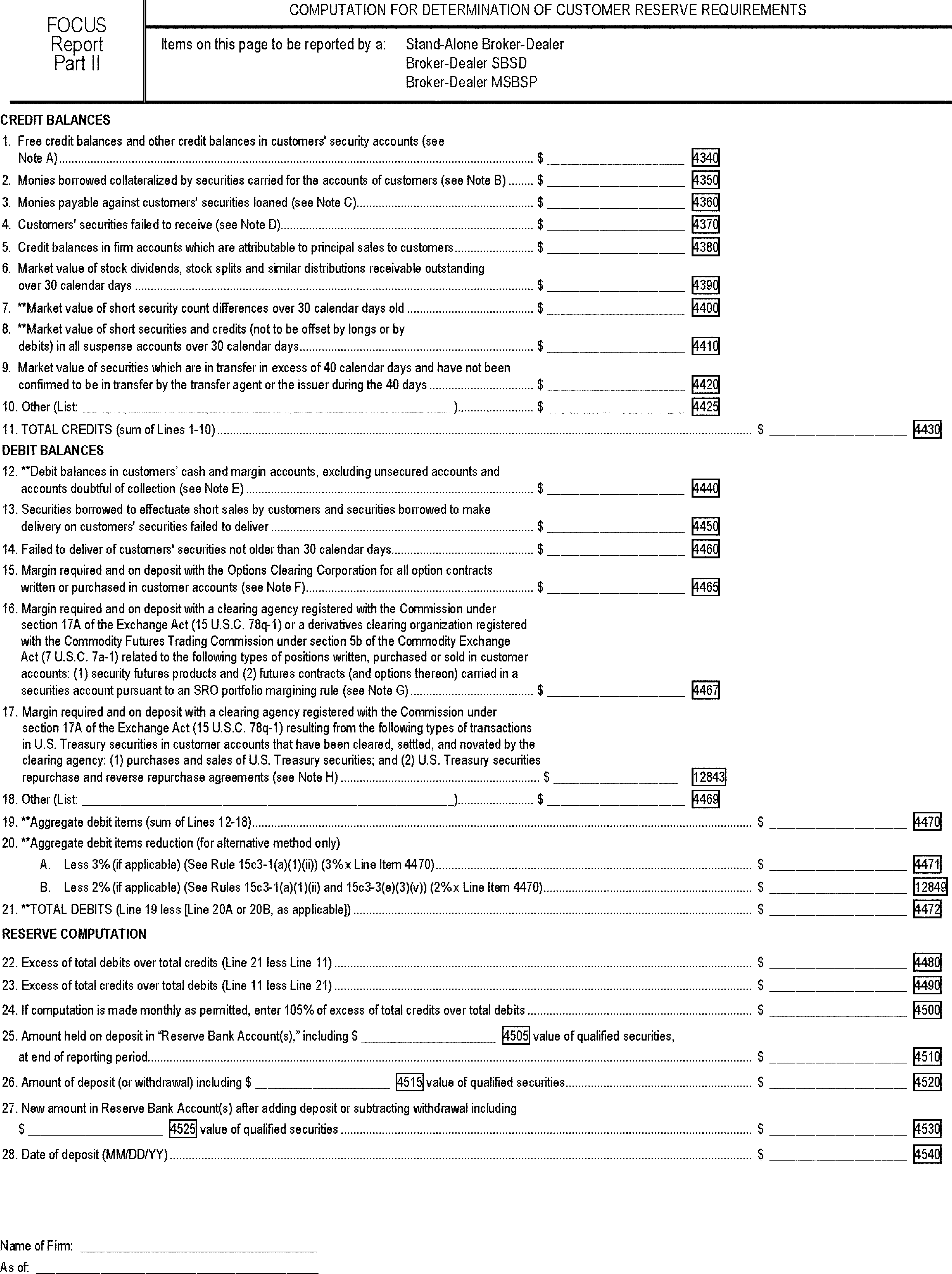 Federal Register :: Daily Computation of Customer and Broker-Dealer Reserve  Requirements Under the Broker-Dealer Customer Protection Rule