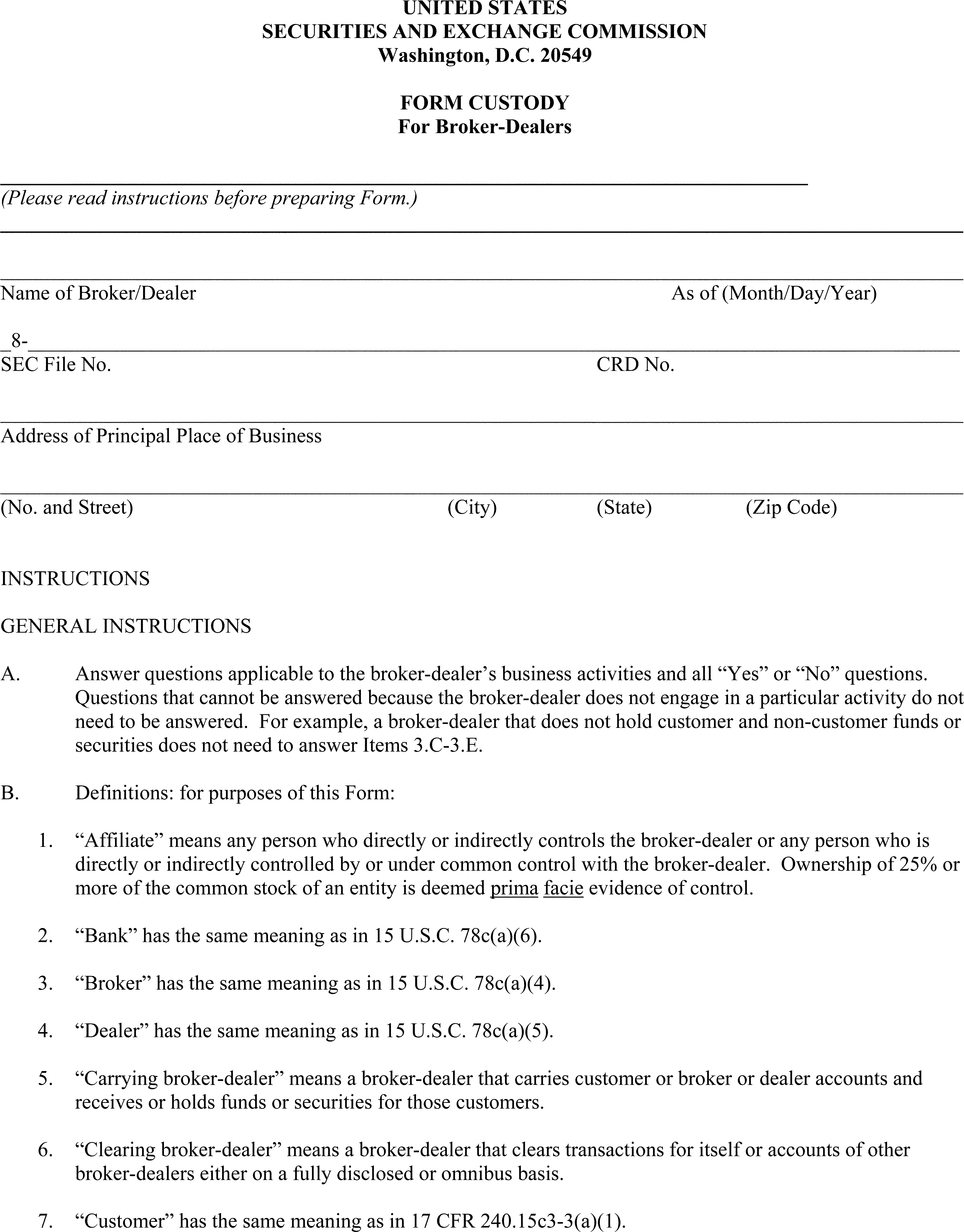 Federal Register :: Broker-Dealer Reports