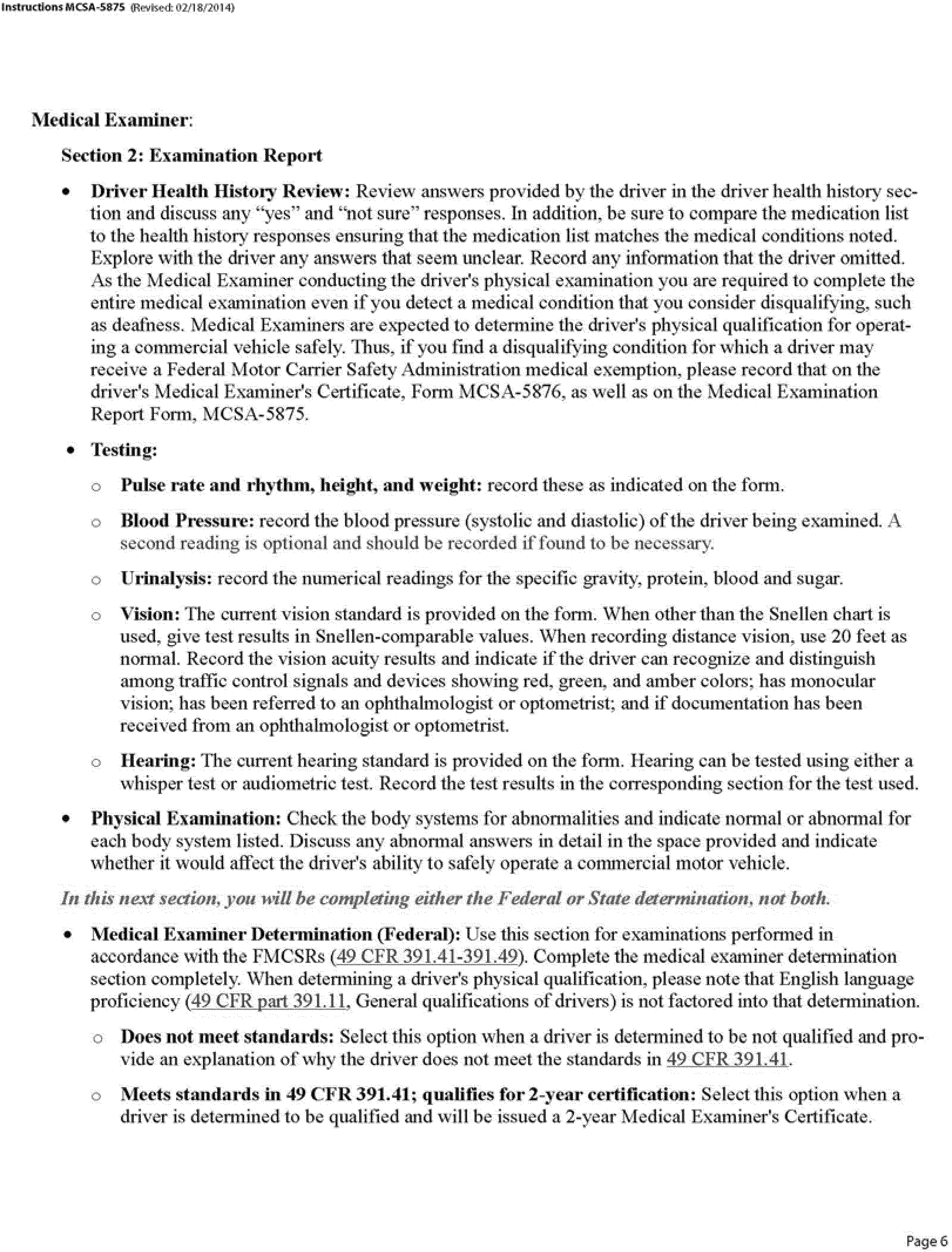 federal register :: medical examiner's certification integration